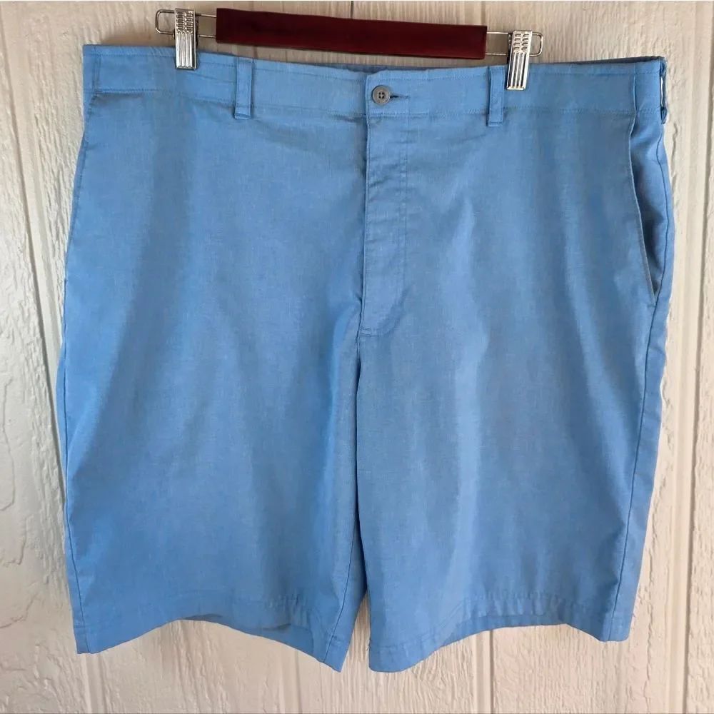 Ben Hogan Light Blue Men's Flat Front Shorts, Size 40